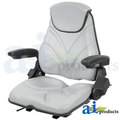 A & I Products Seat, F20 Series, Slide Track / Armrest / Headrest / Gray Vinyl 22" x22" x14" A-F20ST135